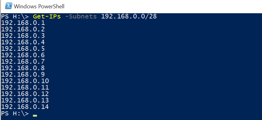 PowerShell Subnet Calculator Mark Gossa